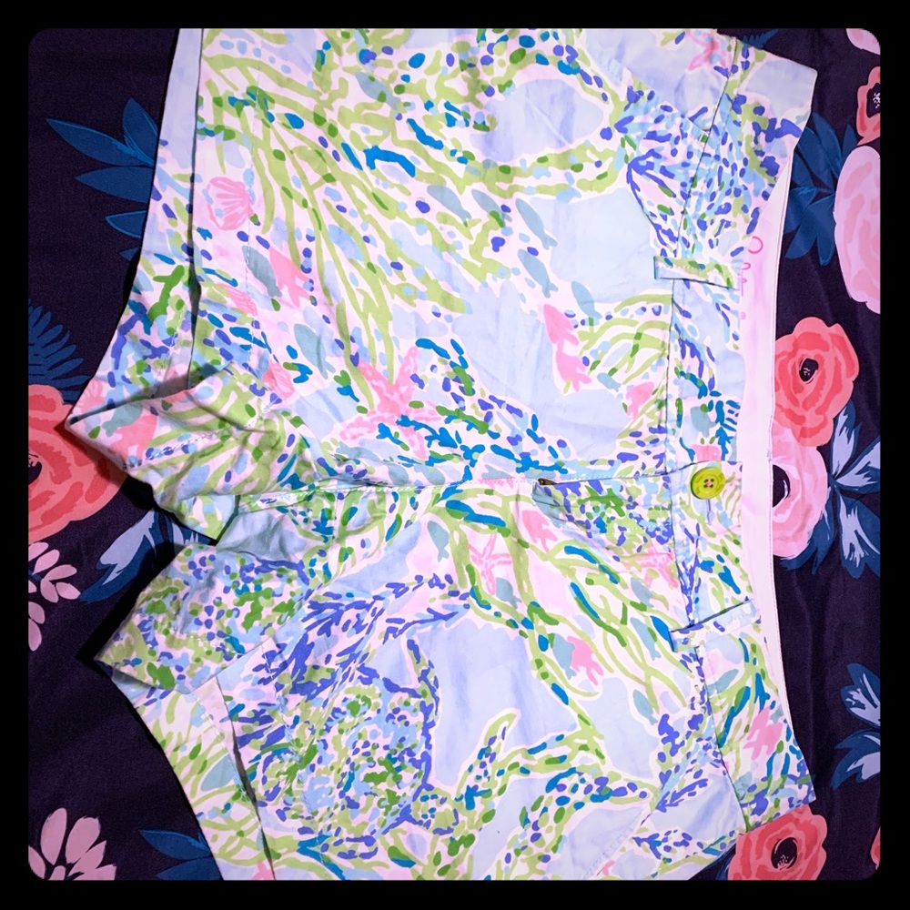 Lilly Pulitzer Blue Heaven Callahan shorts sz 14